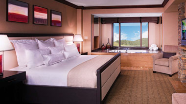 Spa Suite bedroom at Ameristar Black Hawk Casino Hotel