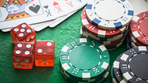 table games, dice, cards, chips
