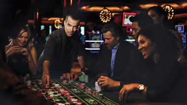 people at blackjack table